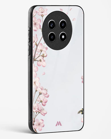 Pastel Flowers on Marble Glass Case Phone Cover (Realme)