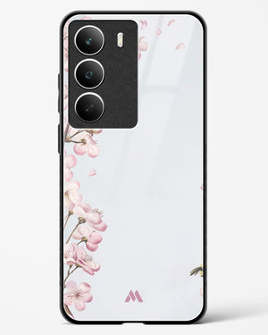 Pastel Flowers on Marble Glass Case Phone Cover (Realme)