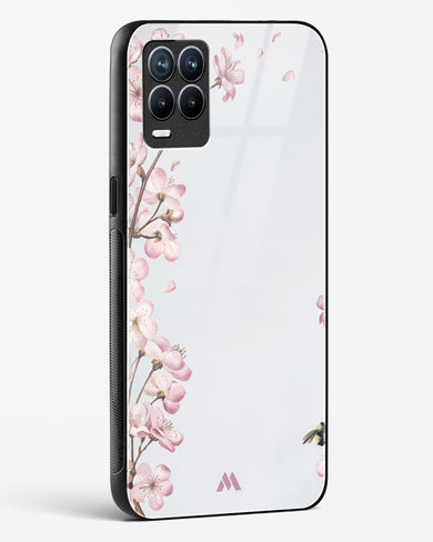 Pastel Flowers on Marble Glass Case Phone Cover (Realme)