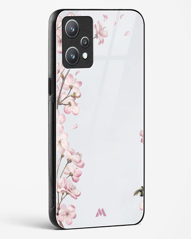 Pastel Flowers on Marble Glass Case Phone Cover (Realme)