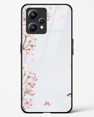 Pastel Flowers on Marble Glass Case Phone Cover (Realme)