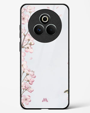 Pastel Flowers on Marble Glass Case Phone Cover (Realme)