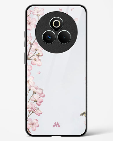 Pastel Flowers on Marble Glass Case Phone Cover (Realme)