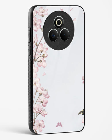 Pastel Flowers on Marble Glass Case Phone Cover (Realme)