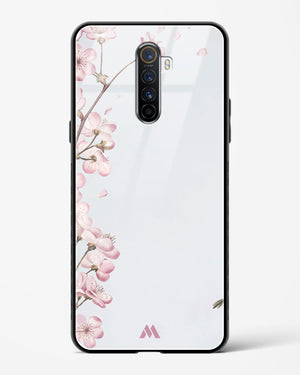 Pastel Flowers on Marble Glass Case Phone Cover (Realme)