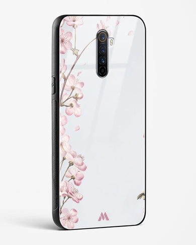 Pastel Flowers on Marble Glass Case Phone Cover (Realme)