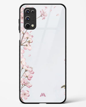 Pastel Flowers on Marble Glass Case Phone Cover (Realme)