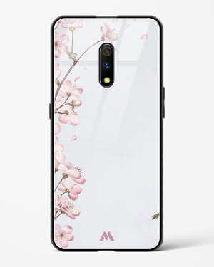 Pastel Flowers on Marble Glass Case Phone Cover (Realme)