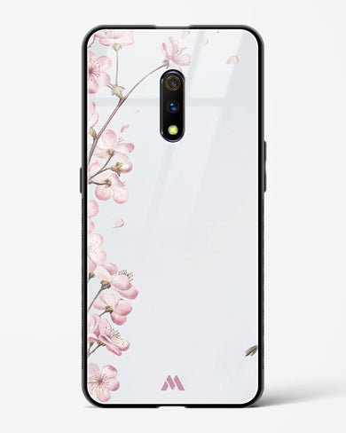 Pastel Flowers on Marble Glass Case Phone Cover (Realme)