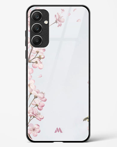 Pastel Flowers on Marble Glass Case Phone Cover (Samsung)