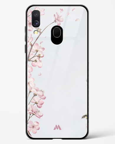 Pastel Flowers on Marble Glass Case Phone Cover (Samsung)