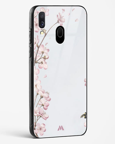 Pastel Flowers on Marble Glass Case Phone Cover (Samsung)