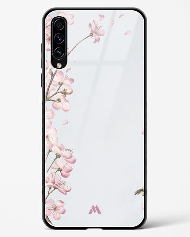 Pastel Flowers on Marble Glass Case Phone Cover-(Samsung)