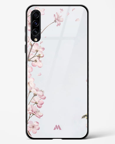 Pastel Flowers on Marble Glass Case Phone Cover (Samsung)