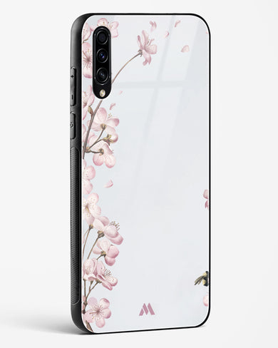 Pastel Flowers on Marble Glass Case Phone Cover (Samsung)