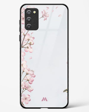 Pastel Flowers on Marble Glass Case Phone Cover-(Samsung)