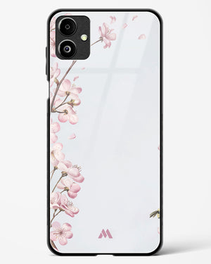 Pastel Flowers on Marble Glass Case Phone Cover-(Samsung)