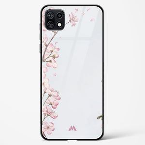 Pastel Flowers on Marble Glass Case Phone Cover (Samsung)