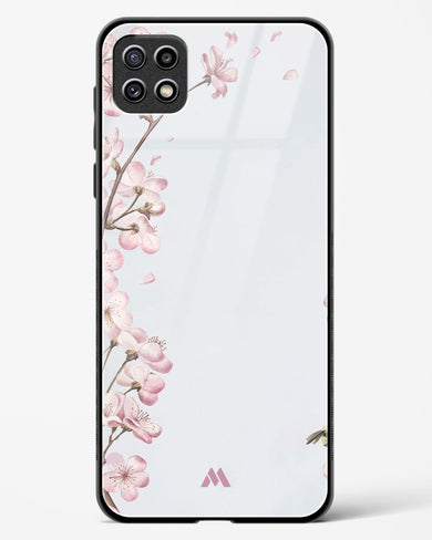 Pastel Flowers on Marble Glass Case Phone Cover (Samsung)