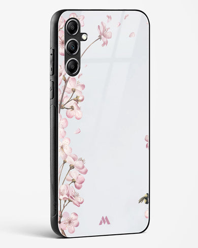 Pastel Flowers on Marble Glass Case Phone Cover (Samsung)