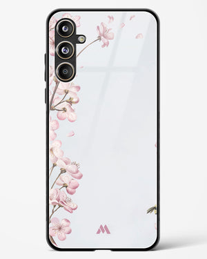 Pastel Flowers on Marble Glass Case Phone Cover (Samsung)