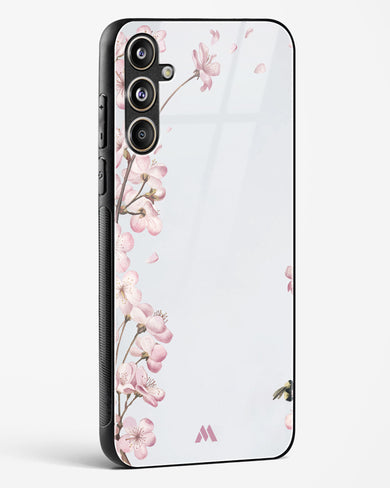 Pastel Flowers on Marble Glass Case Phone Cover (Samsung)