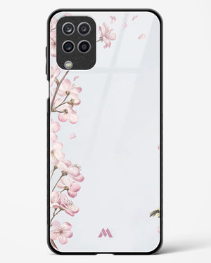 Pastel Flowers on Marble Glass Case Phone Cover (Samsung)