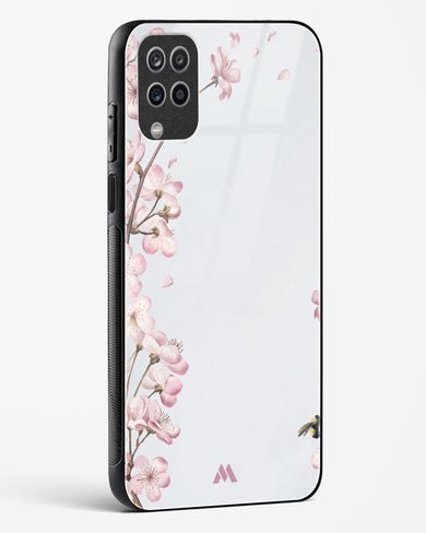 Pastel Flowers on Marble Glass Case Phone Cover (Samsung)