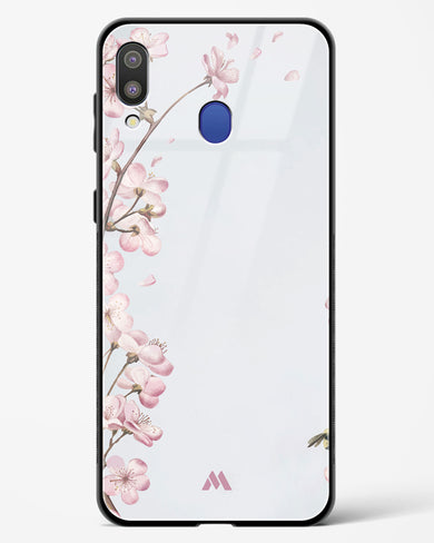 Pastel Flowers on Marble Glass Case Phone Cover-(Samsung)