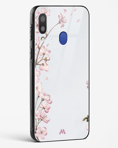 Pastel Flowers on Marble Glass Case Phone Cover-(Samsung)