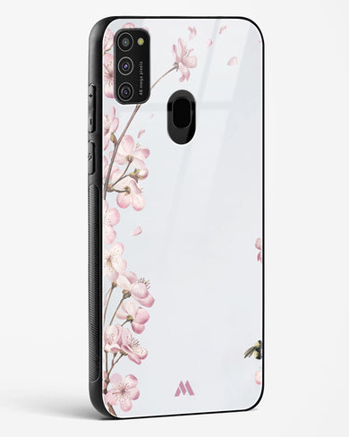 Pastel Flowers on Marble Glass Case Phone Cover (Samsung)