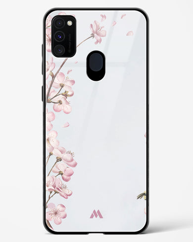 Pastel Flowers on Marble Glass Case Phone Cover (Samsung)