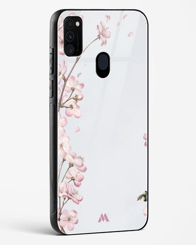 Pastel Flowers on Marble Glass Case Phone Cover (Samsung)