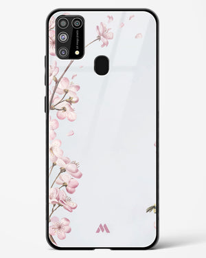 Pastel Flowers on Marble Glass Case Phone Cover-(Samsung)