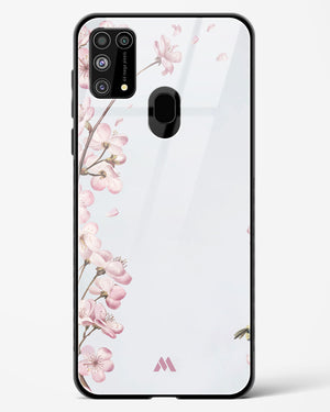 Pastel Flowers on Marble Glass Case Phone Cover-(Samsung)