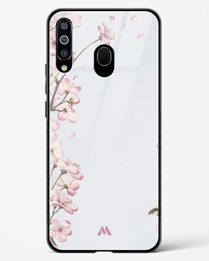 Pastel Flowers on Marble Glass Case Phone Cover-(Samsung)