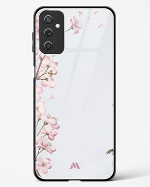 Pastel Flowers on Marble Glass Case Phone Cover (Samsung)