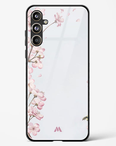 Pastel Flowers on Marble Glass Case Phone Cover (Samsung)