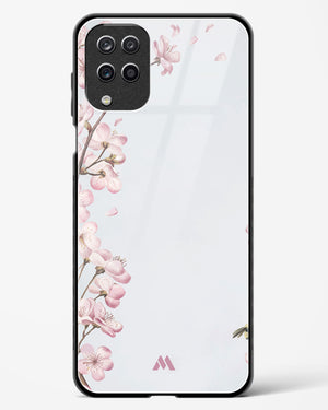 Pastel Flowers on Marble Glass Case Phone Cover (Samsung)
