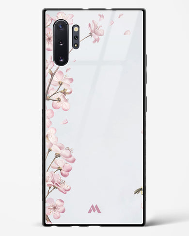 Pastel Flowers on Marble Glass Case Phone Cover-(Samsung)