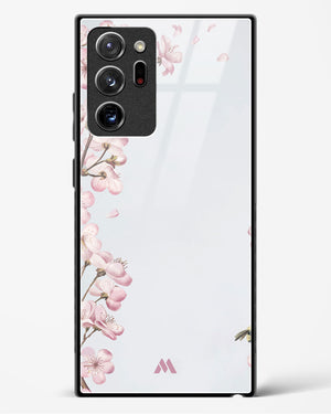 Pastel Flowers on Marble Glass Case Phone Cover (Samsung)