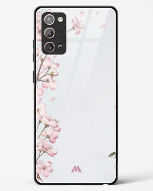 Pastel Flowers on Marble Glass Case Phone Cover (Samsung)