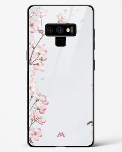 Pastel Flowers on Marble Glass Case Phone Cover (Samsung)