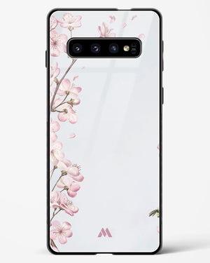 Pastel Flowers on Marble Glass Case Phone Cover (Samsung)