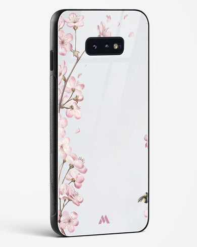 Pastel Flowers on Marble Glass Case Phone Cover (Samsung)