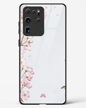 Pastel Flowers on Marble Glass Case Phone Cover (Samsung)