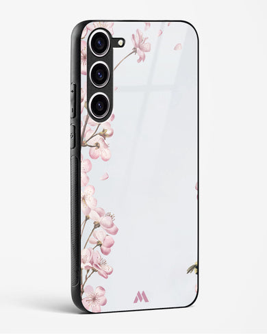 Pastel Flowers on Marble Glass Case Phone Cover (Samsung)