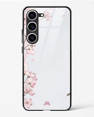 Pastel Flowers on Marble Glass Case Phone Cover (Samsung)