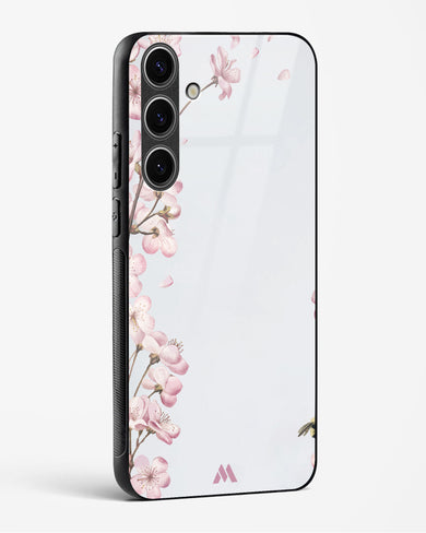 Pastel Flowers on Marble Glass Case Phone Cover (Samsung)