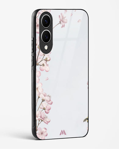 Pastel Flowers on Marble Glass Case Phone Cover (Samsung)